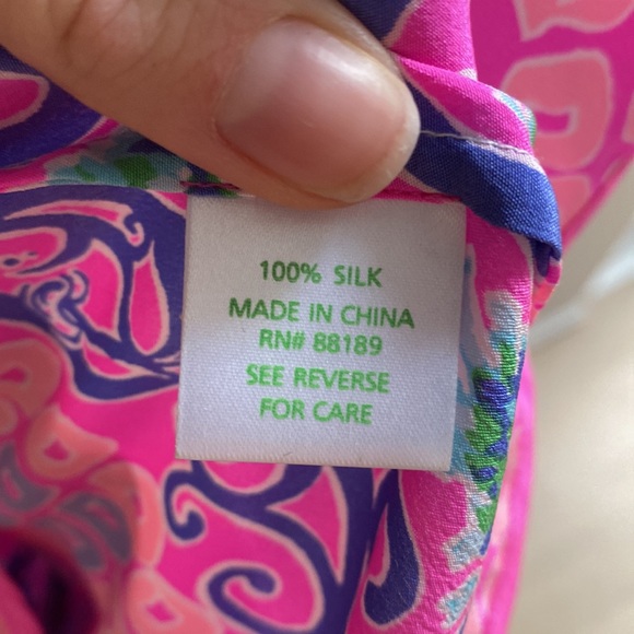 Lilly Pulitzer Iona Blouse Womens XS Silk Behind The Gates Sleeveless Pink - Picture 6 of 6